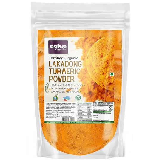 Paiya Organics Certified Organic Lakadong Turmeric Powder - Grab2buy