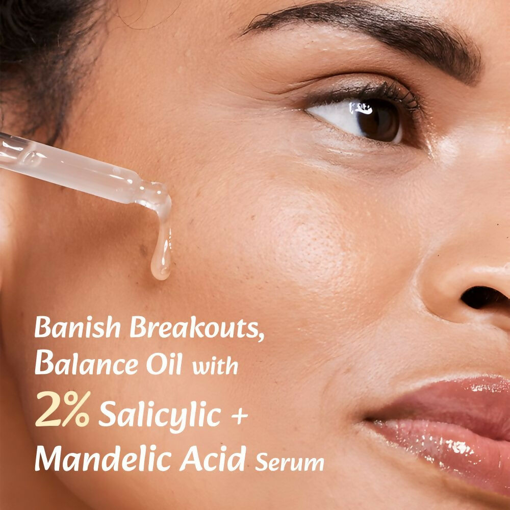 Wild Oak Anti Acne & Oil Control Face Serum 3X Power of 2% Salicylic Mandelic & Azelaic Acid, Anti-Acne Pore Cleansing & Skin Exfoliation  Grab2Buy Wild Oak Grab2Buy