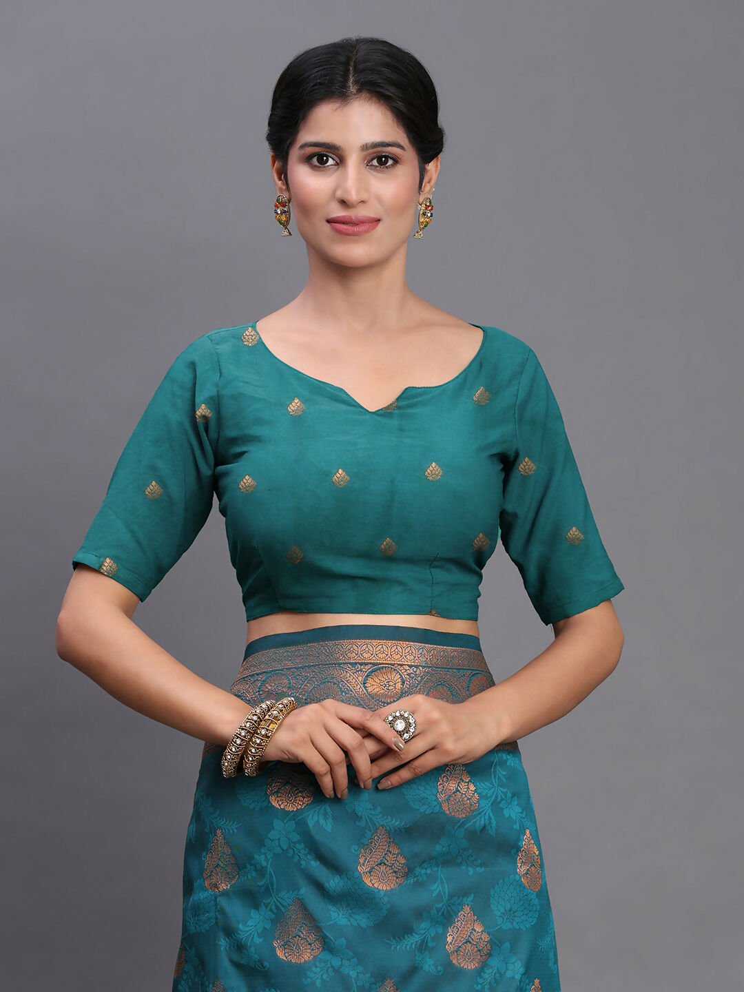 Shree Shyam Fashion Silk Teal Blue Saree