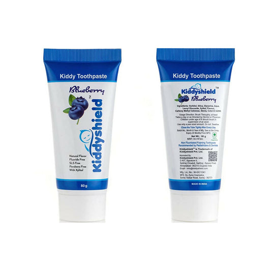 Kiddyshield Fluoride Free Formula Baby Toothpaste Blueberry For Kids 1+ Years - Grab2buy