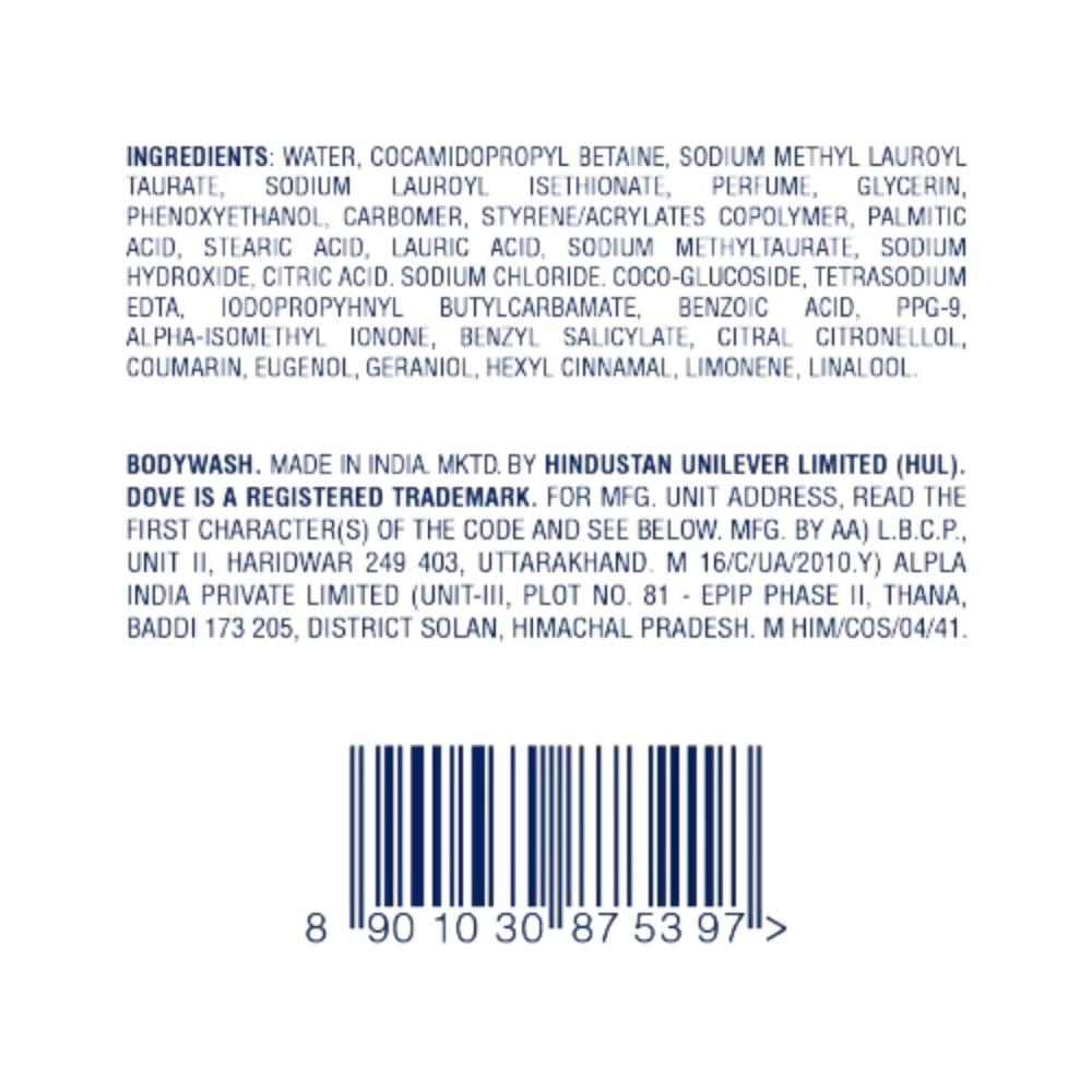 Dove 24 Hr Hydrated Skin Nourishing Body Wash For Soft Smooth Skin 