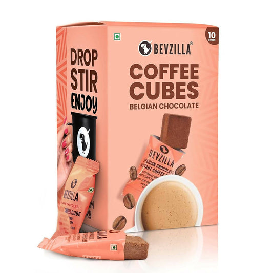 Bevzilla Instant Coffee Cubes Pack with Organic Date Palm Jaggery - Belgian Chocolate 