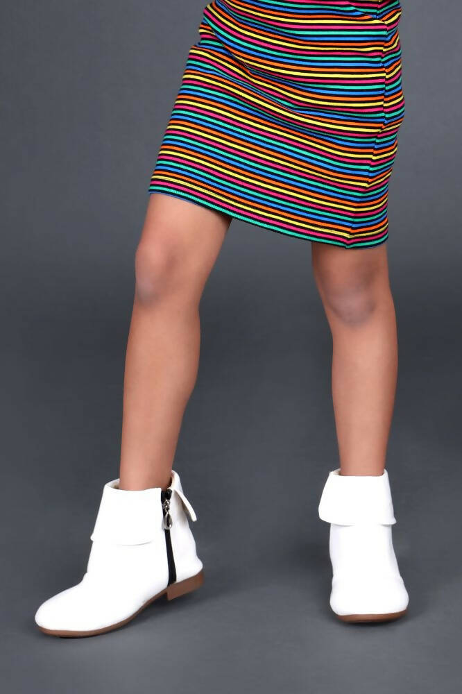 Tiny Bugs Girls Anckle Lenght Boots -White  Grab2Buy Tiny Bugs Grab2Buy