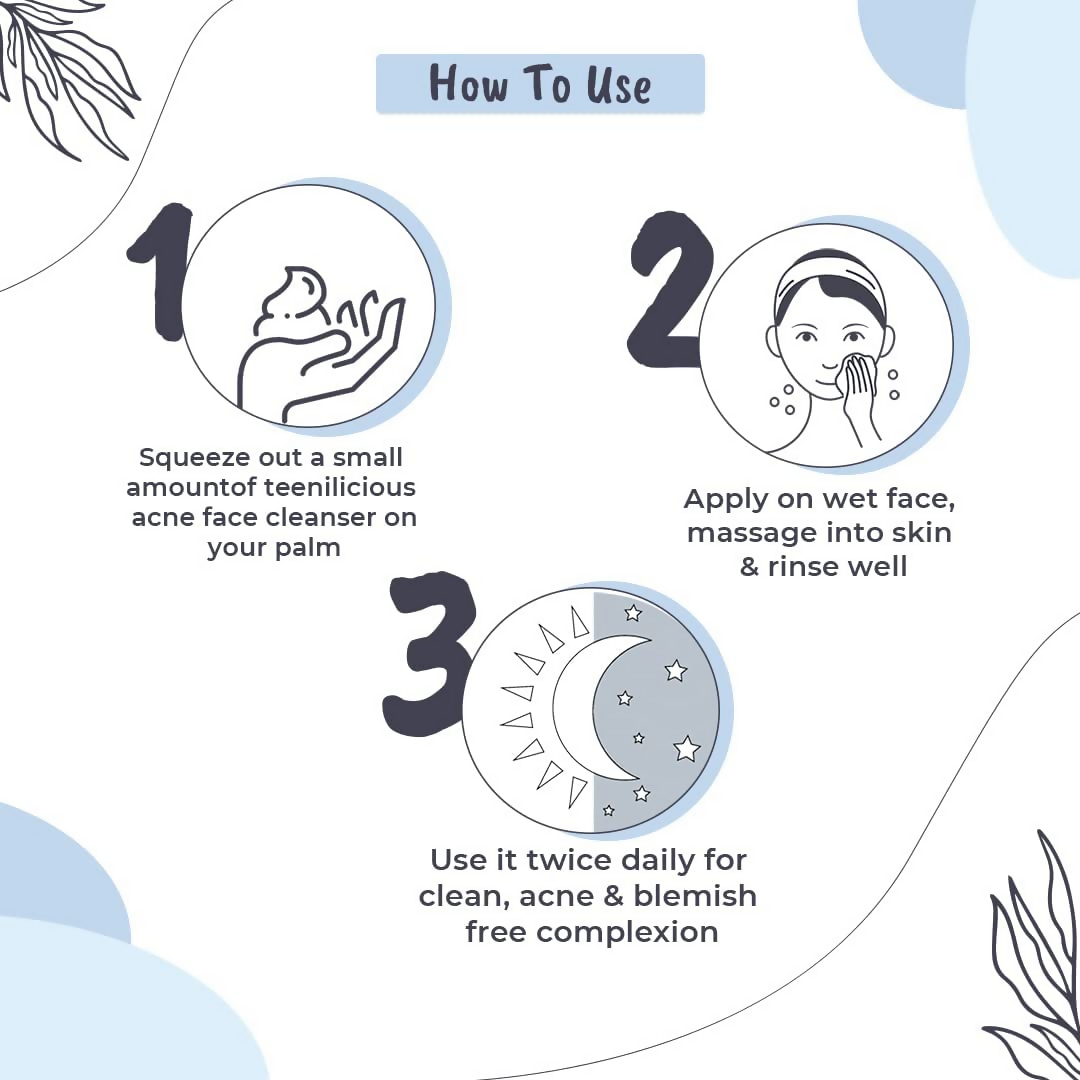Teenilicious Acne Face Cleanser With 1.5% Salicylic Acid & Tea Tree Oil 