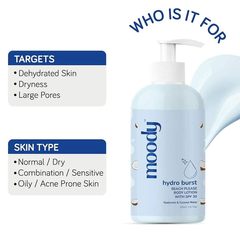 Moody 7D Hydro Burst Bleach Please Body Lotion with SPF 30 