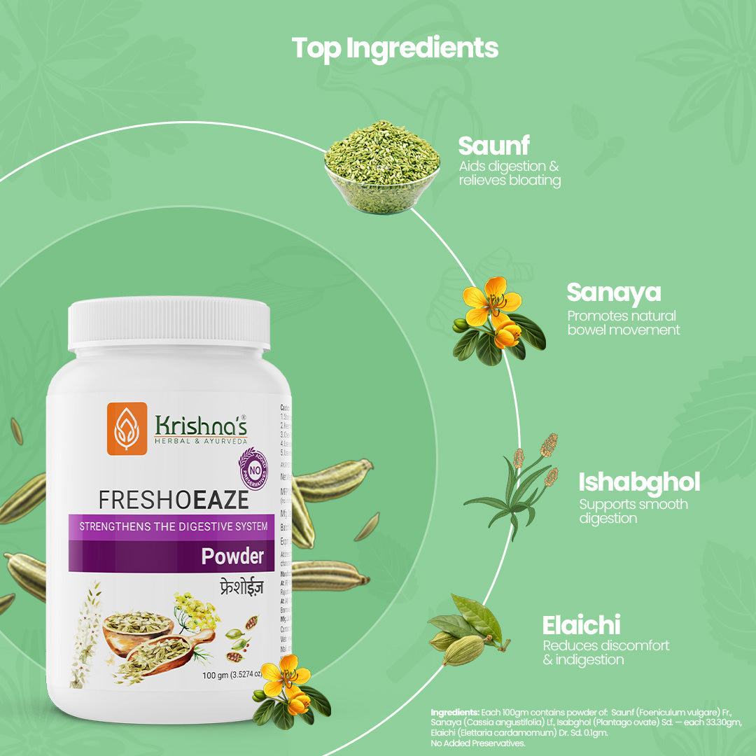 Krishna'S Herbal & Ayurveda Freshoeaze Powder 