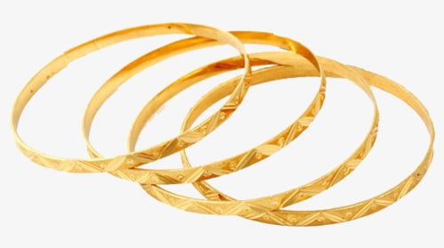 Gold-Polished Alloy Set Of 4 Bangle - The Pari 