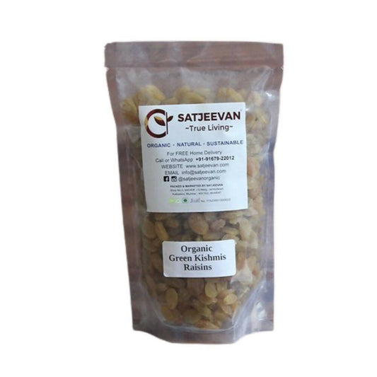 Satjeevan Organic Green Kishmis Raisins - Grab2buy