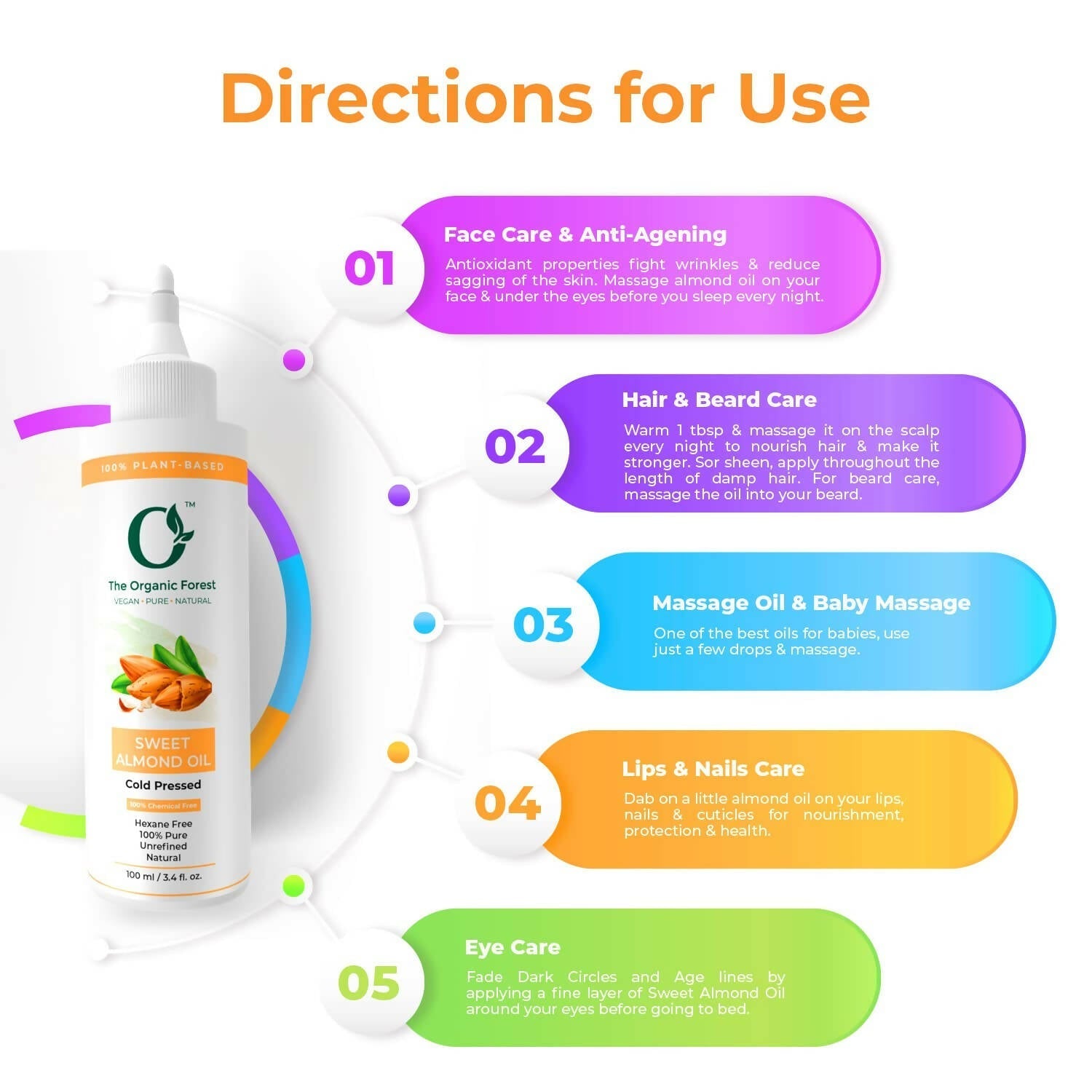 The Organic Forest Sweet Almond Oil For Skin, Face, Hair  Grab2Buy The Organic Forest Grab2Buy