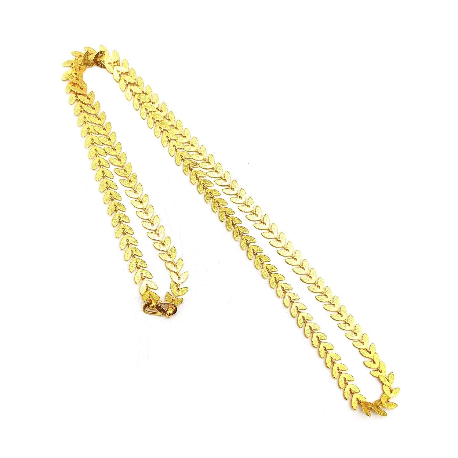 Gold-Polished Alloy Temple Jewellery Chain - The Pari | Swadesiicart