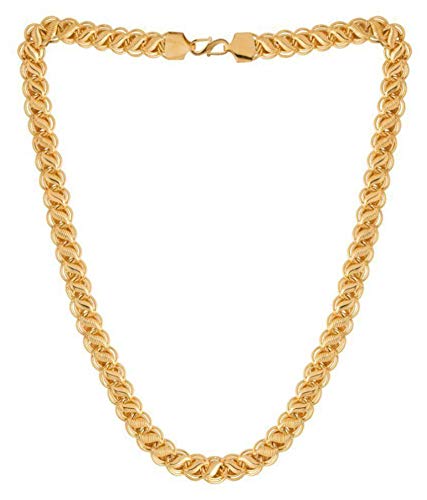 Gold-Polished Alloy Black Crystal Chain - The Pari | Swadesiicart