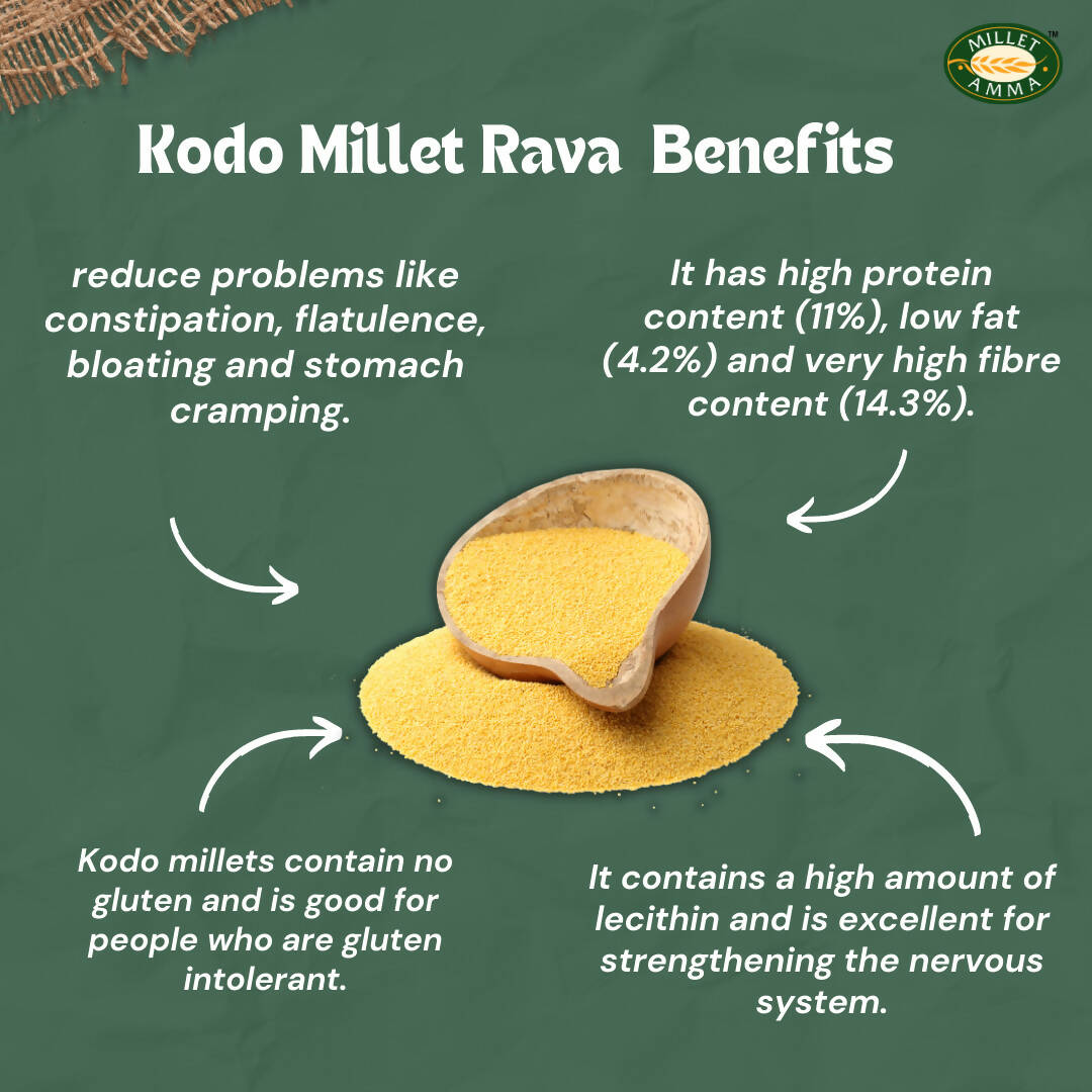 Millet Amma Organic Kodo Millet Rava - Grab2buy