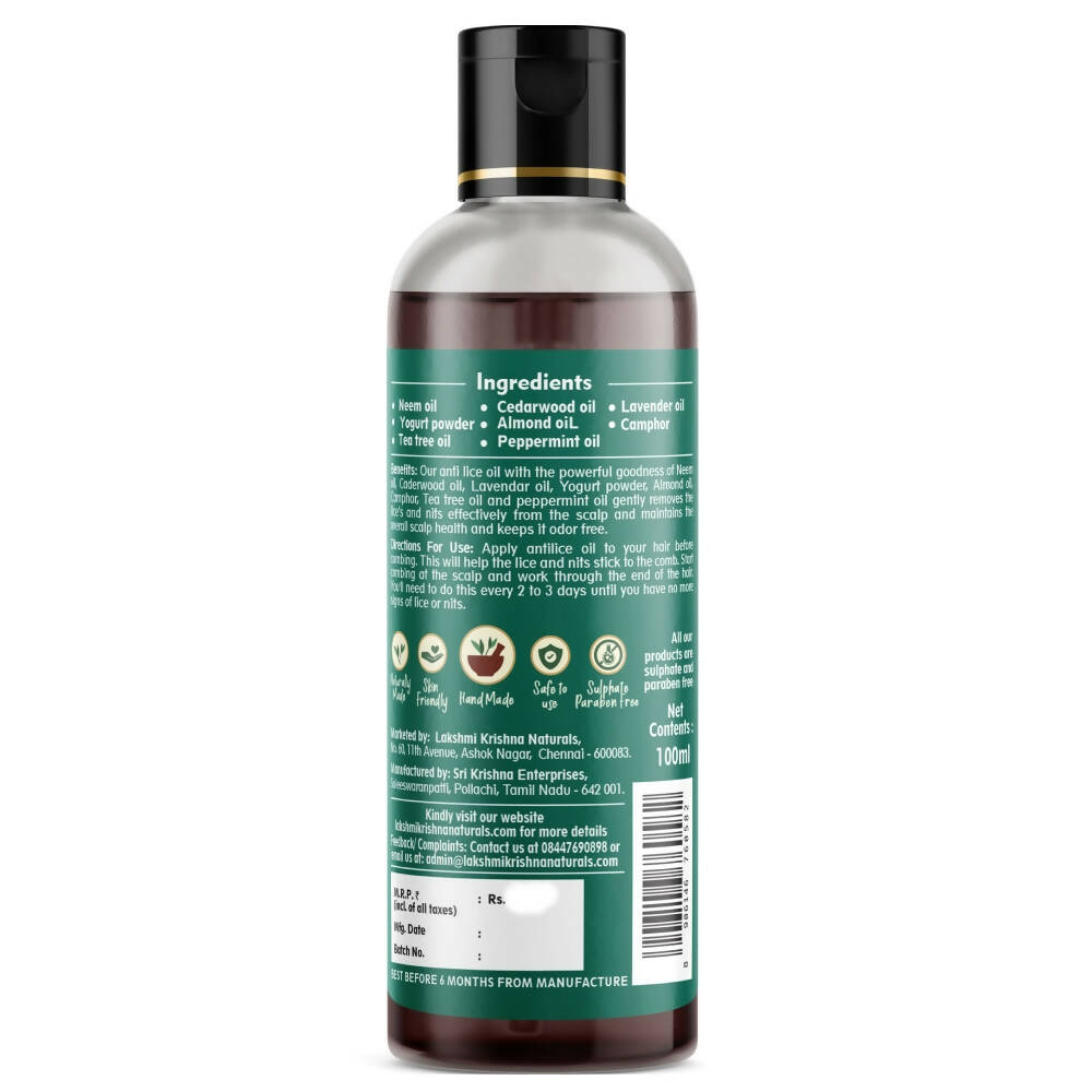 Lakshmi Krishna Naturals Anti-Lice Oil