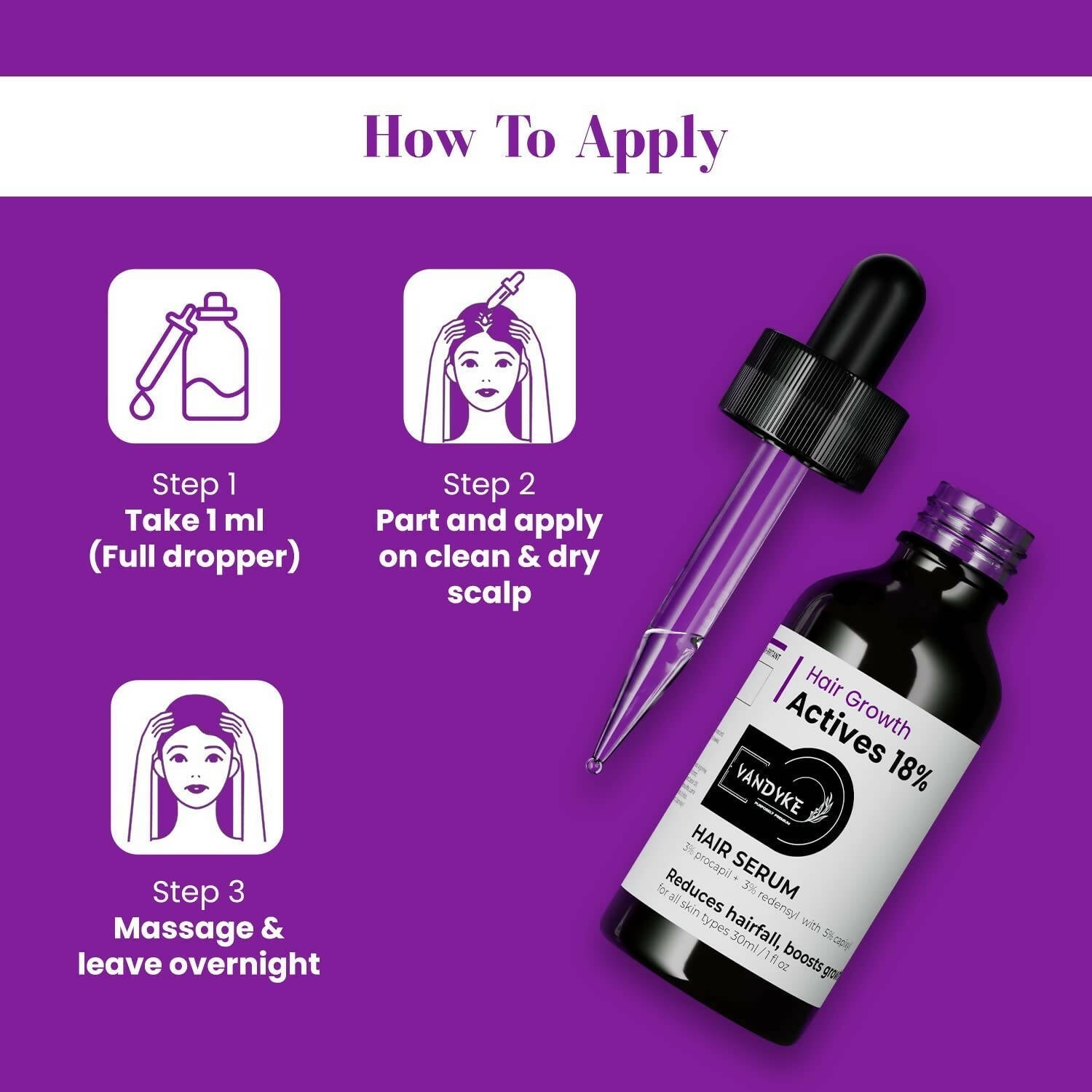 Vandyke Hair Growth Actives 18% Hair Serum  Grab2Buy Vandyke Grab2Buy