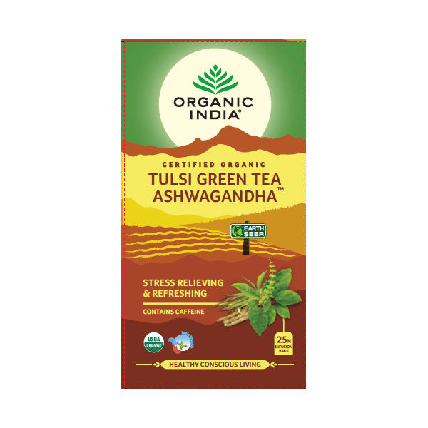 Tulsi Green Tea Ashwagandha | 25 tea bags 
