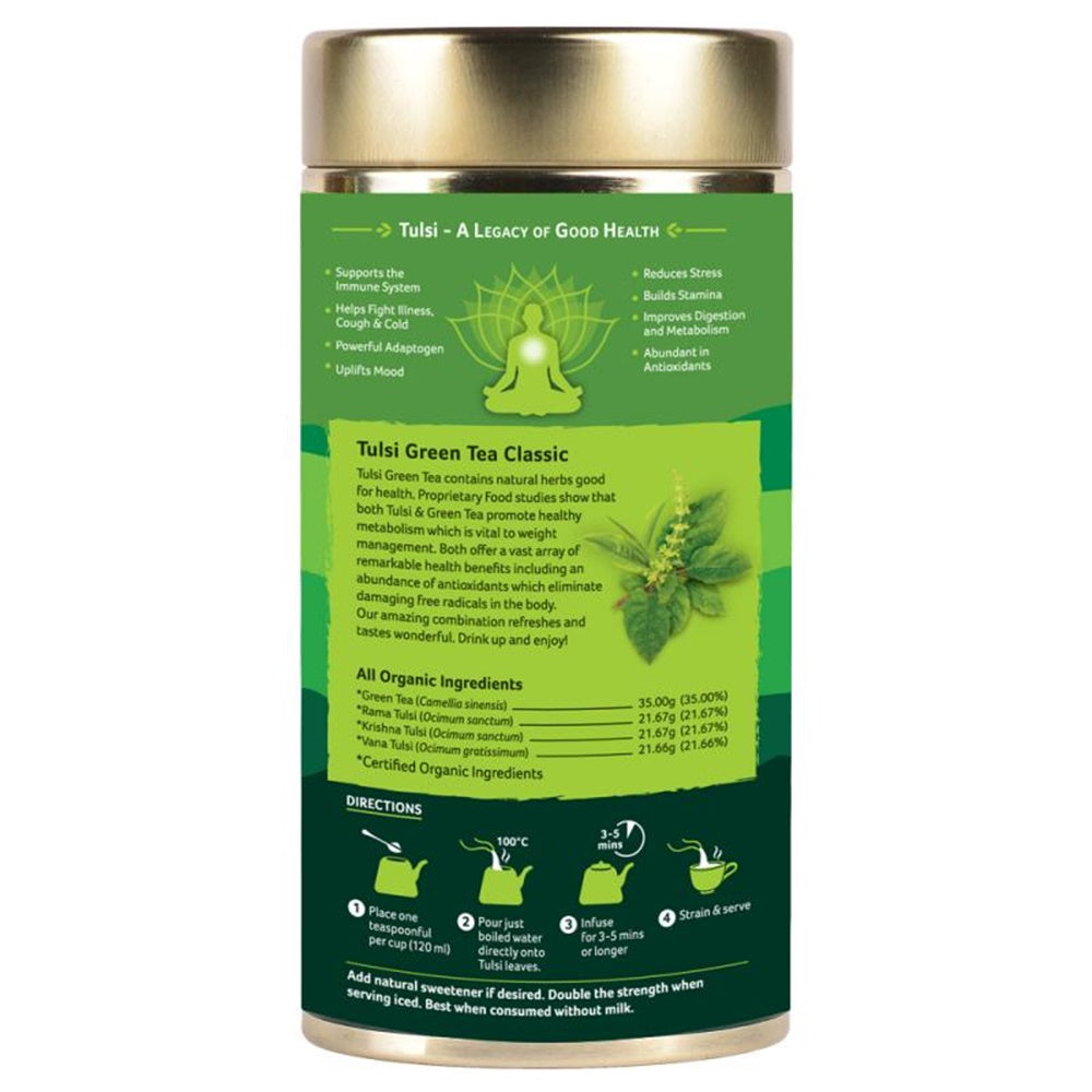 Organic India Tulsi Green Tea Classic Tin 