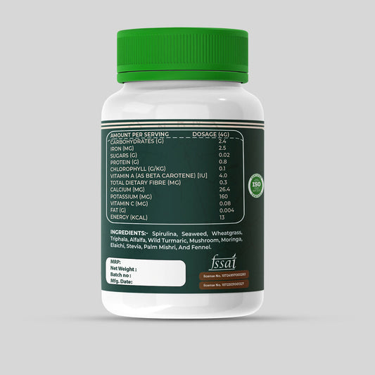 Jayshankar Ayurved Vitamin B12 Green Food Powder 
