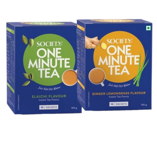 Society OMT Elaichi & OMT Ginger Lemongrass Flavour Tea Premix Combo 