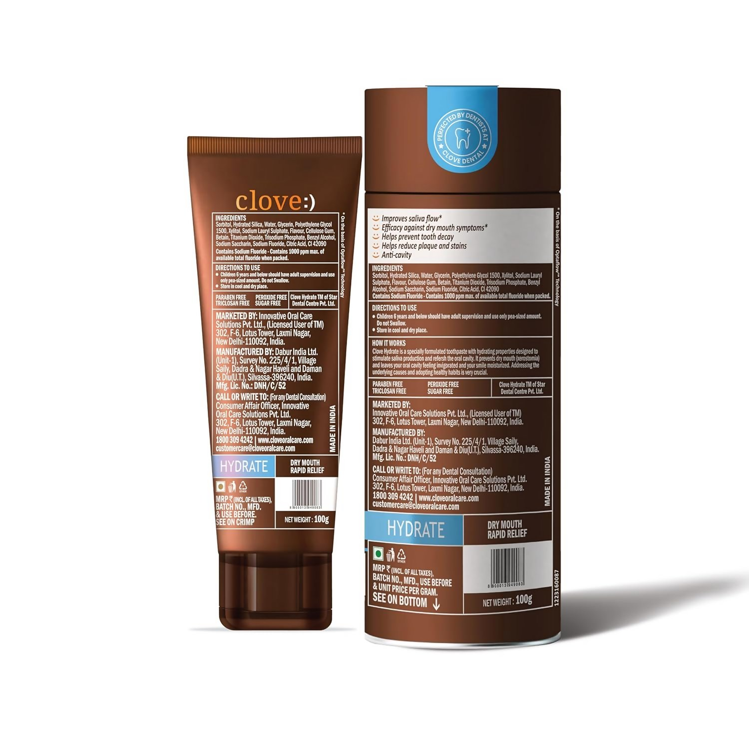 Clove Hydrate Toothpaste Dry Mouth Solution