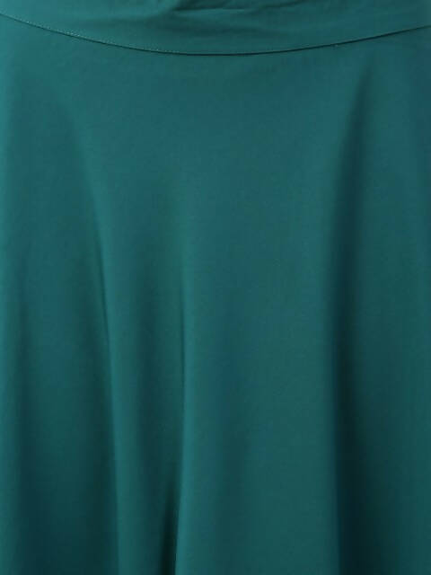 FIORRA Women's Teal Green Crepe Straight Kurta Skirt With Dupatta 