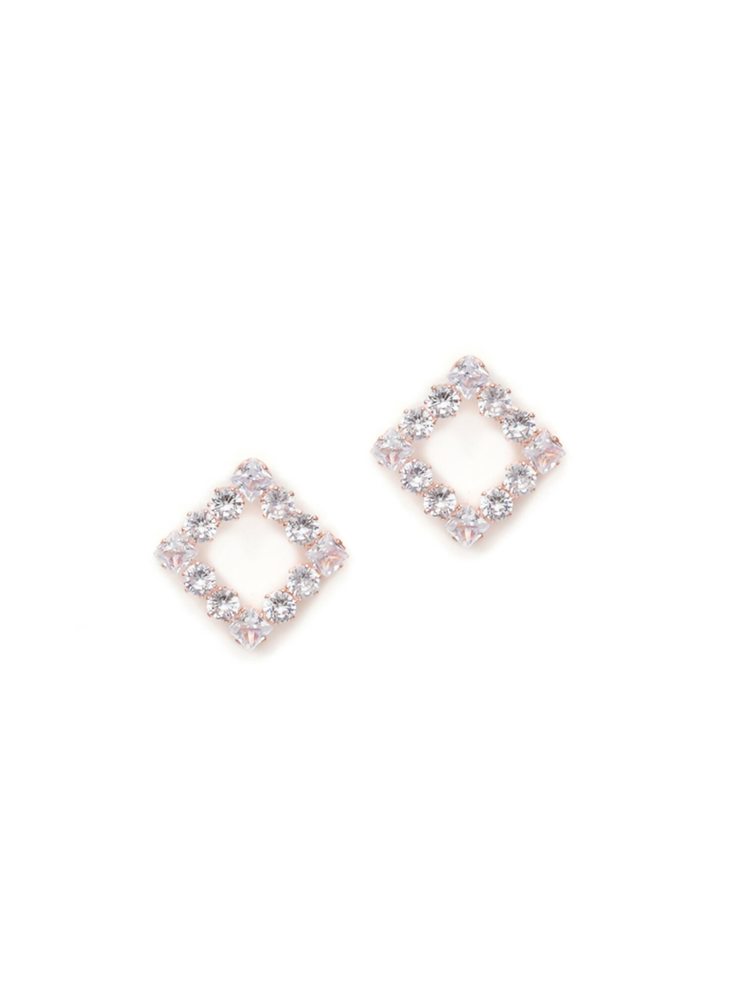 stone stud (Rose gold) - Ruby Raang