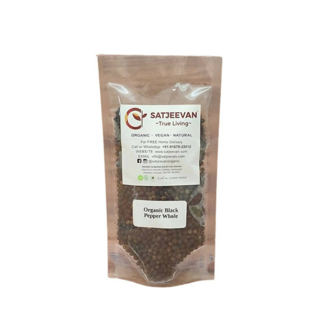 Satjeevan Organic Black Pepper Whole - Grab2buy