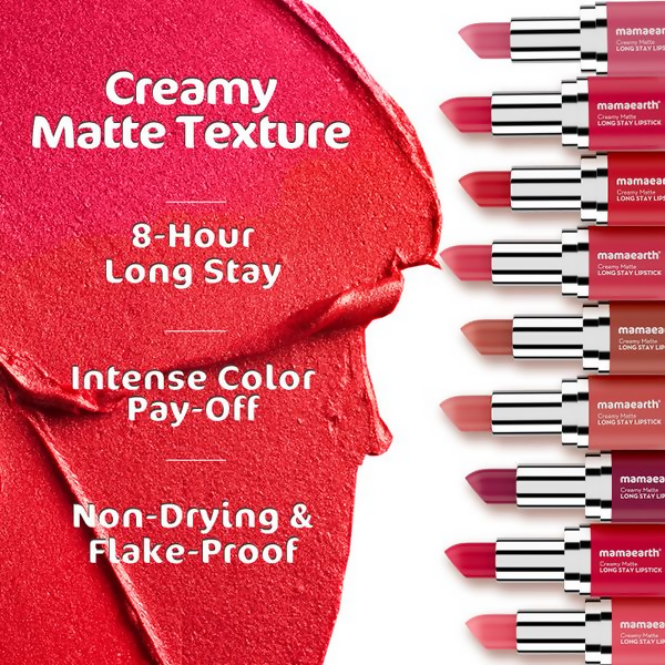 Mamaearth Creamy Matte Long Stay Lipstick - Brown Truffle 