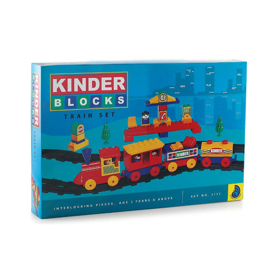 Peacock Learning & Educational Building Interlocking Blocks Set For Kids - Senior Train Set - Grab2buy