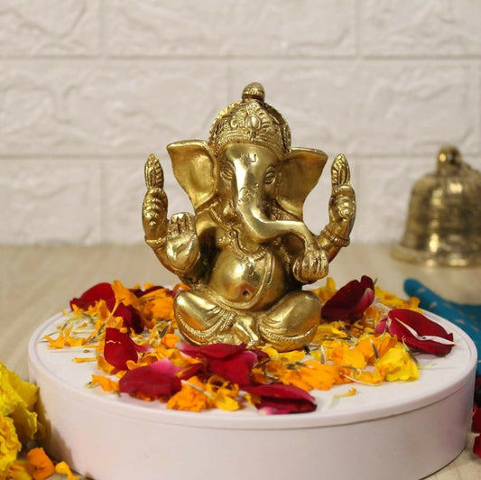 Artvarko Brass Lord Ganesha Ganpati Religious Statue Idol - Grab2buy