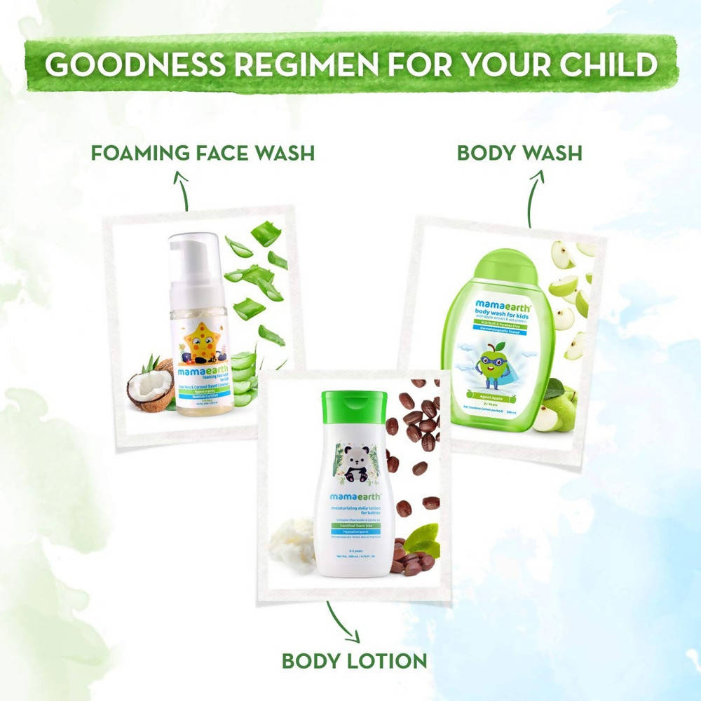 Mamaearth Agent Apple Body Wash for Kids with Apple & Oat Protein - Limited Time Offer 