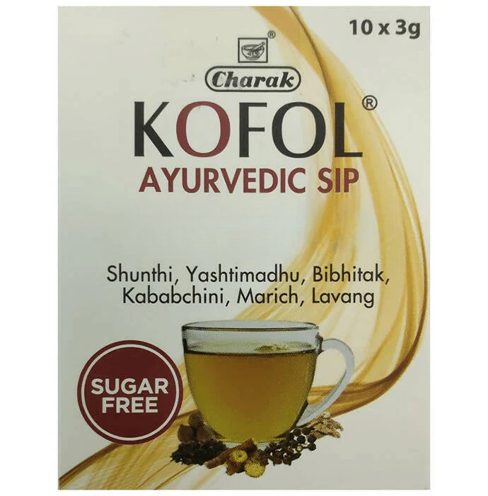 Charak Pharma Kofol Ayurvedic Sip Instant Kadha Sachet Sugar-Free 