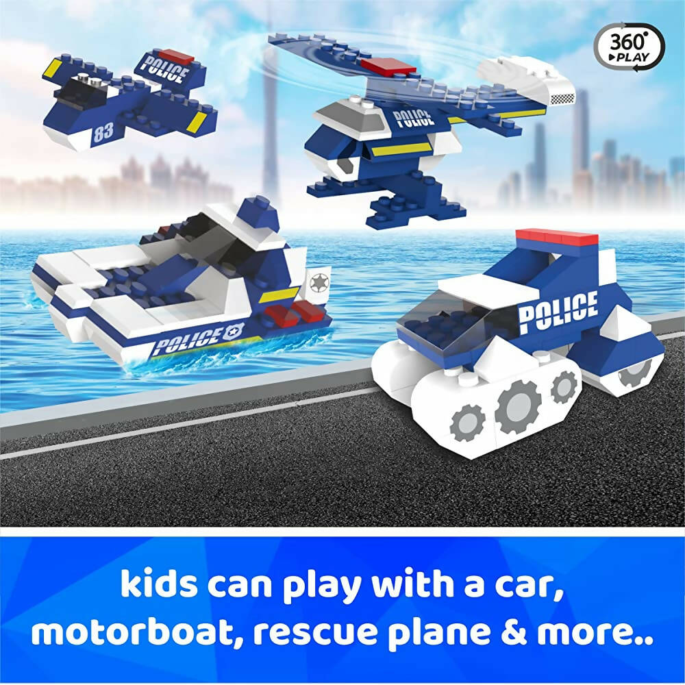 Webby 6 in 1 Police ABS Building Blocks Kit for Kids (169 Pcs)  Grab2Buy Webby Grab2Buy