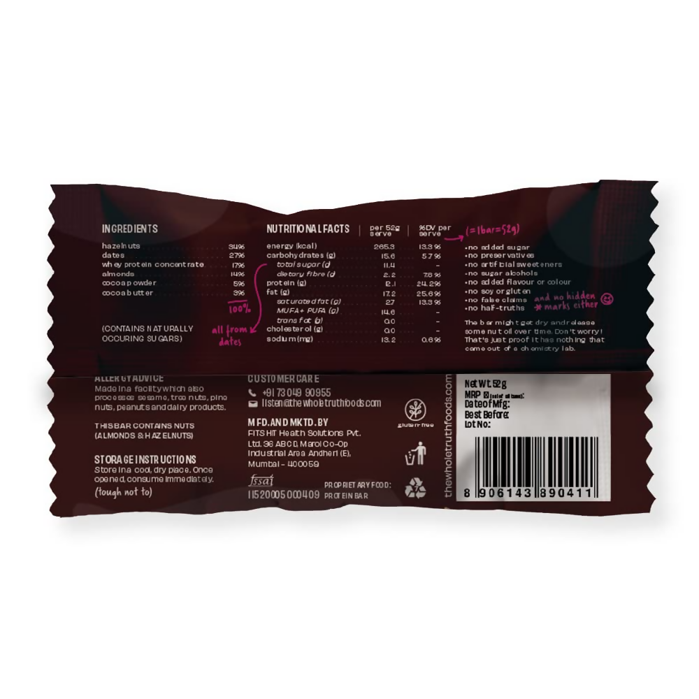 The Whole Truth Protein Bar - Hazelnut Cocoa  Grab2Buy The Whole Truth Grab2Buy