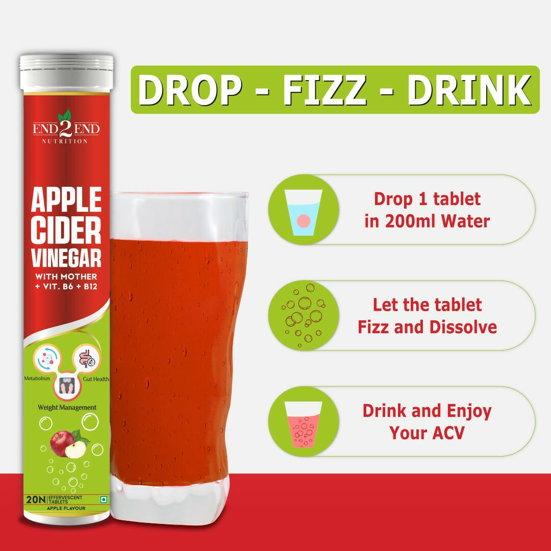 End2End Nutrition Apple Cider Vinegar Tablets 