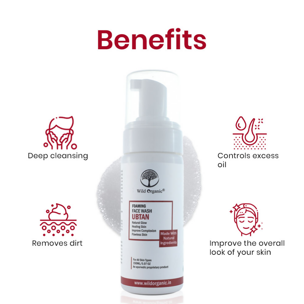 Wild Organic Foaming Face Wash Ubtan  Grab2Buy Wild Organic Grab2Buy