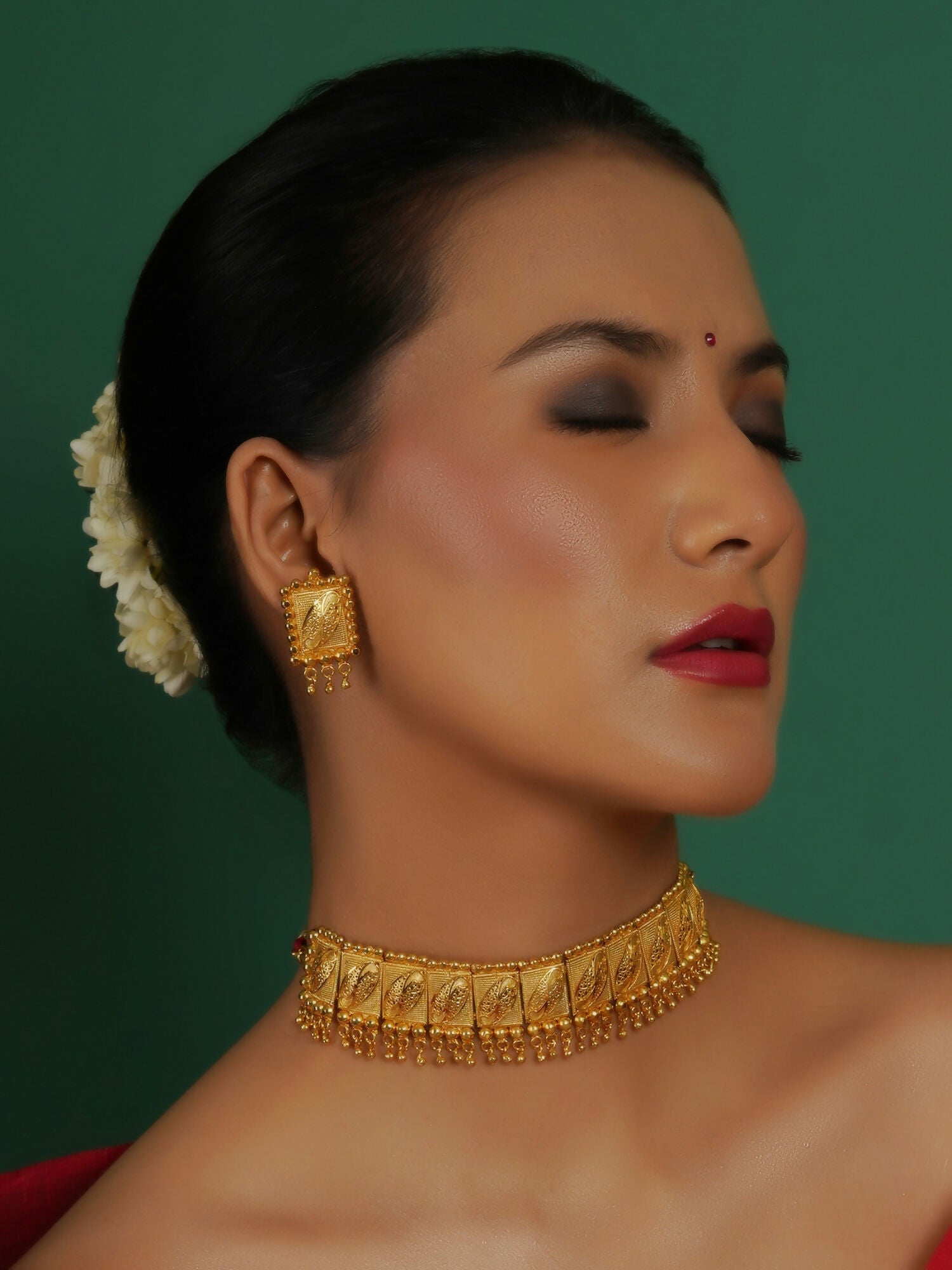 Gold plating jewellery set (Gold) - Ruby Raang - Grab2buy