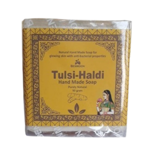 Benmoon Ayurveda Tulsi- Haldi Hand Made Soap - Grab2buy