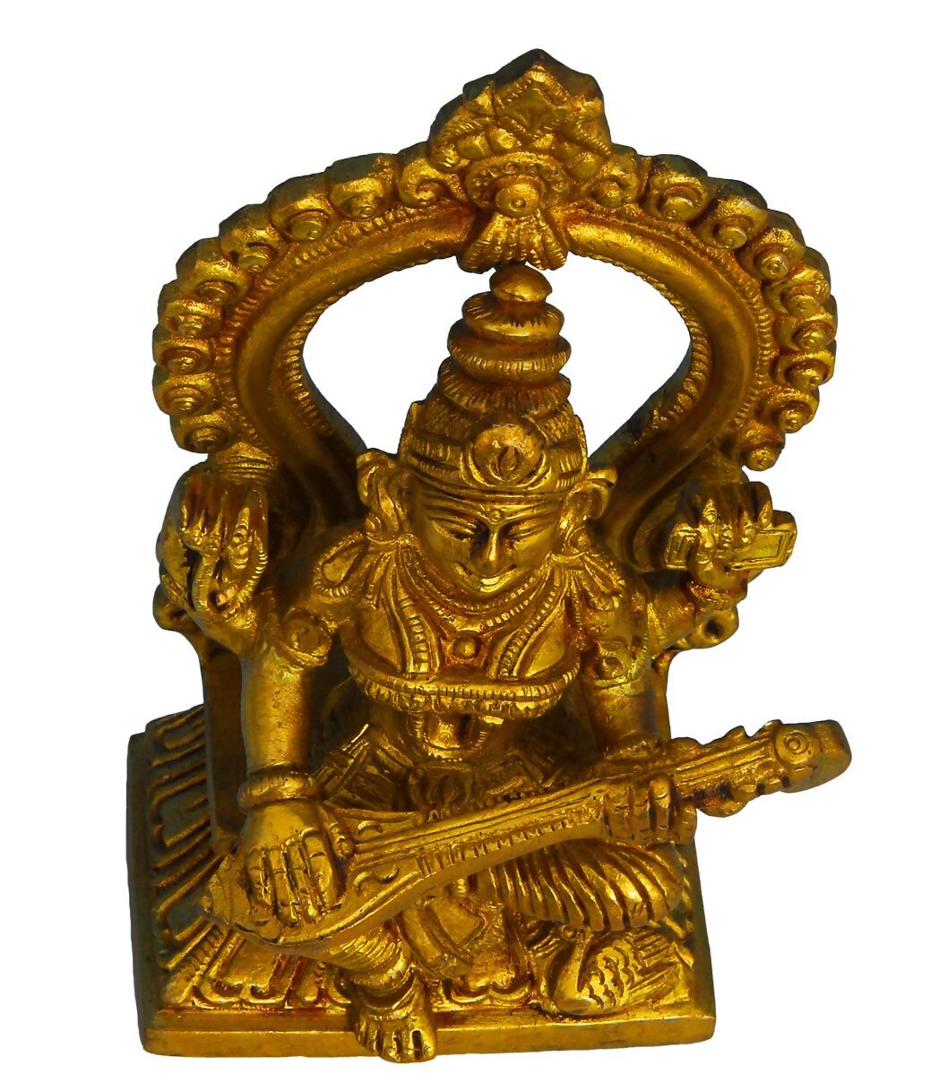 Raj Bharatahm Brass Goddess Saraswati Statue - Grab2buy