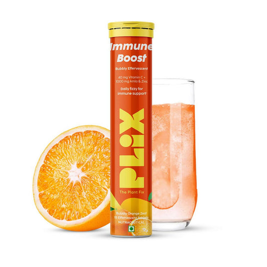 PLIX The Plant Fix Vitamin C Immunity Boost Effervescent Tablets - Orange 