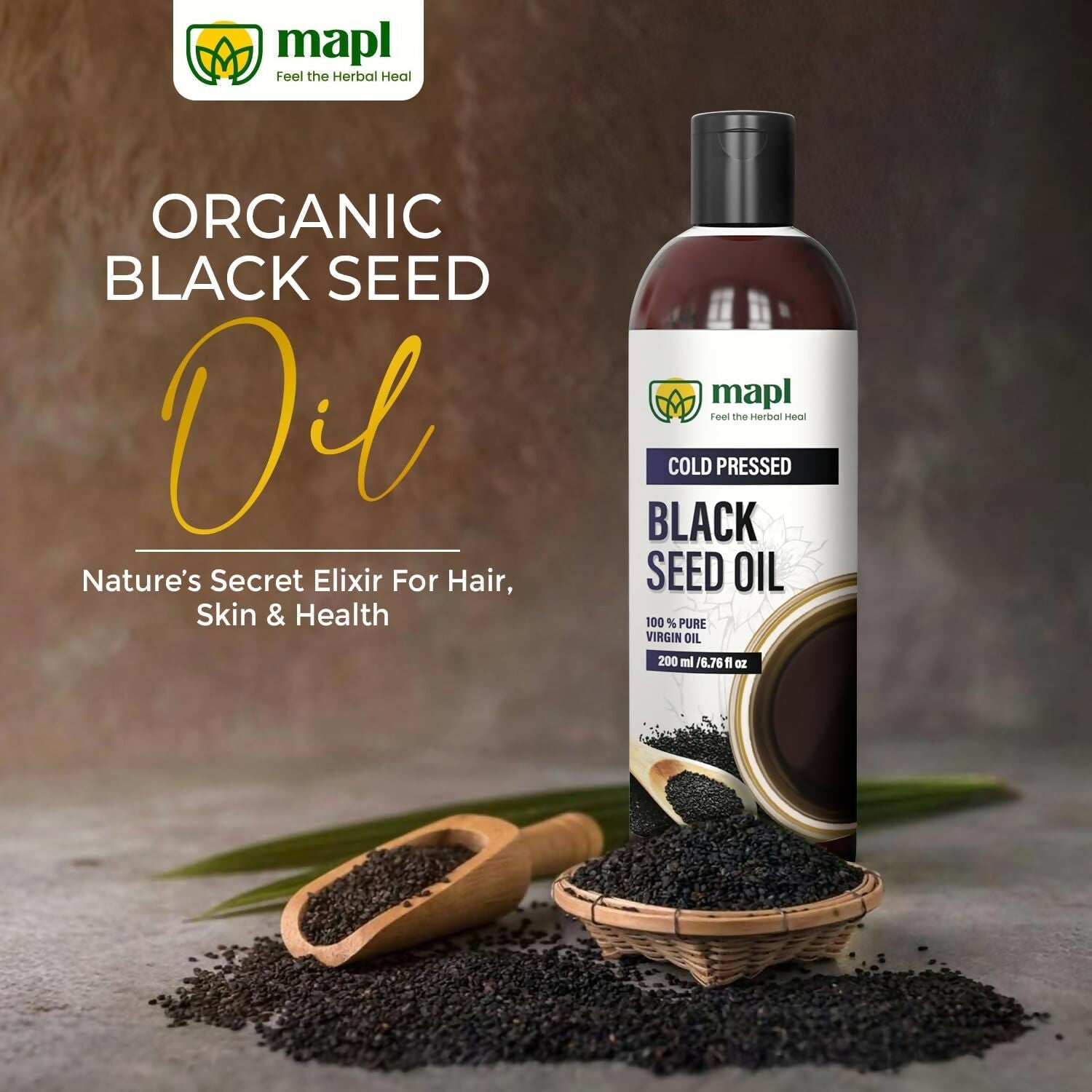 MAPL Organic Black Seed Oil Cold-Pressed 