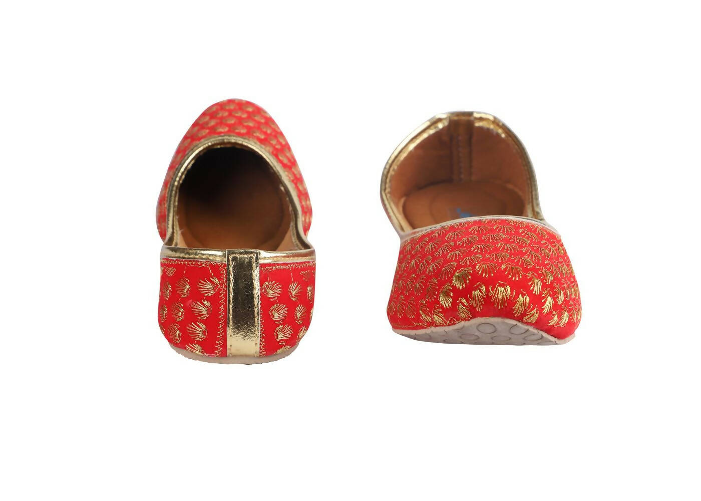 Tiny Bugs Girls Sequin Detailing Ethnic Juttis - Red  Grab2Buy Tiny Bugs Grab2Buy