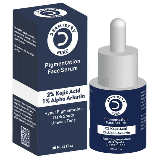 Dermistry Pure 2% Kojic Acid 1% Alpha Arbutin Instant Glowing Bright Light Pigmentation Spots Serum 