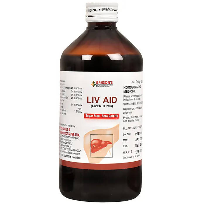 Bakson's Homeopathy Liv Aid Liver Tonic Sugar Free 