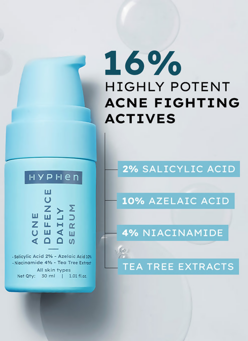 Hyphen By Kriti Sanon Acne Defence Daily Serum With 2% Salicylic Acid Treats Active Acne Prevents Breakouts 