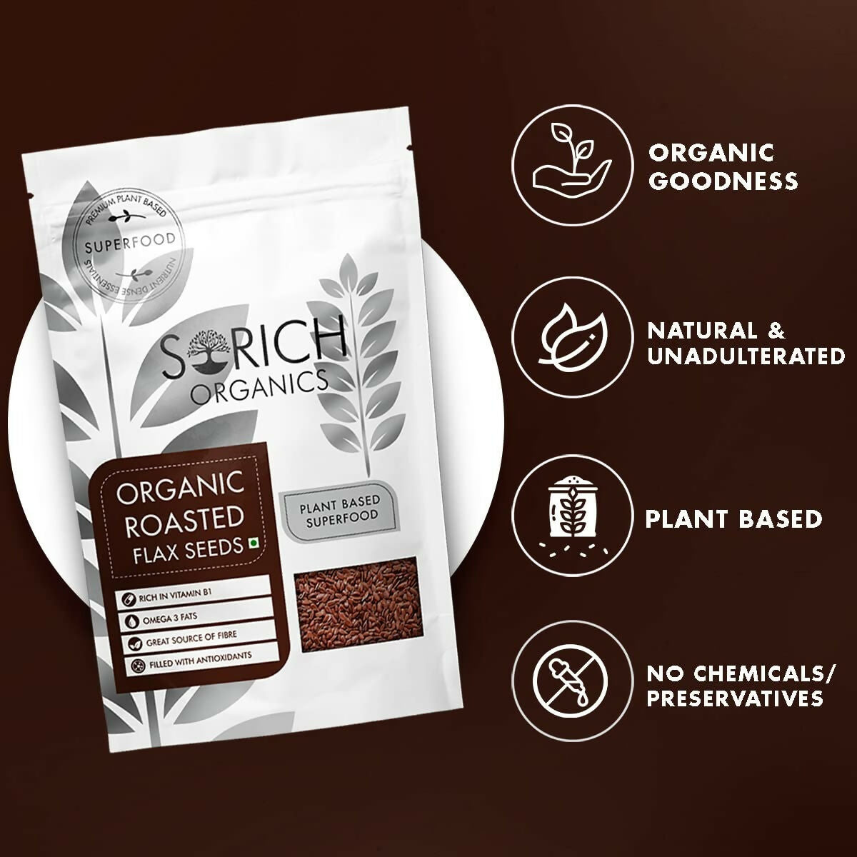 Sorich Organics Roasted Flax Seeds - Grab2buy