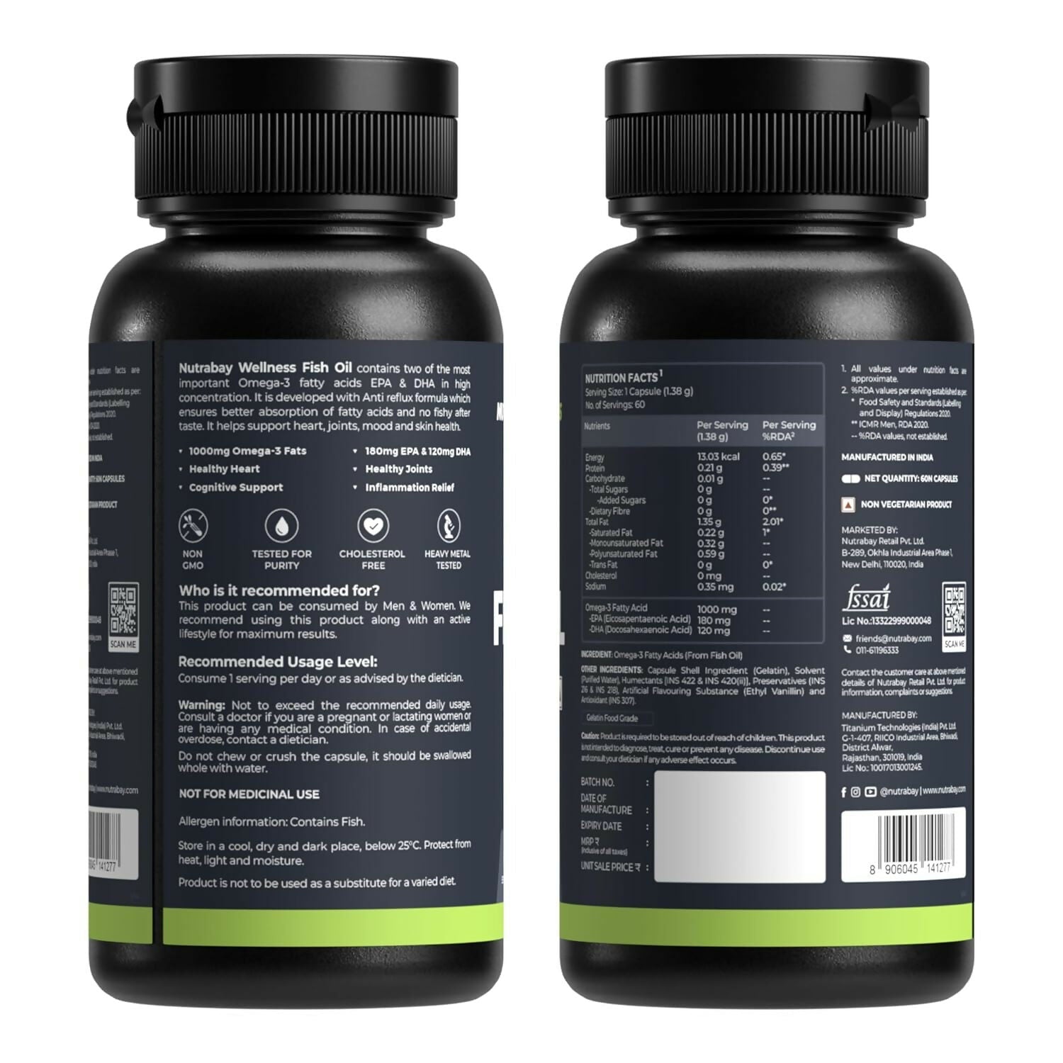 Nutrabay Wellness Omega 3 Fish Oil Capsules Genie India