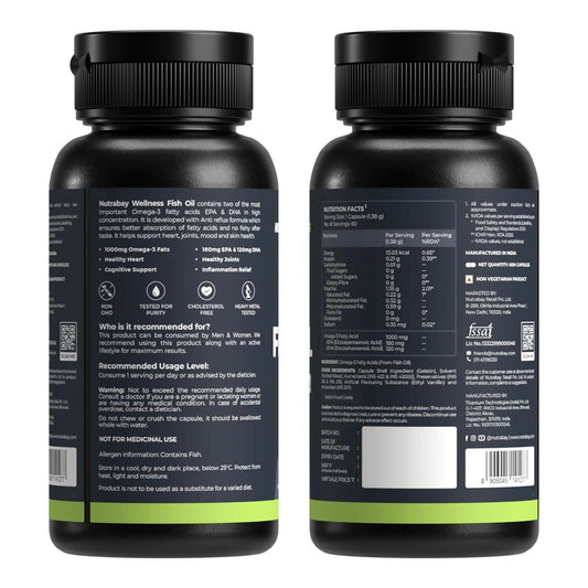 Nutrabay Wellness Omega 3 Fish Oil Capsules Genie India