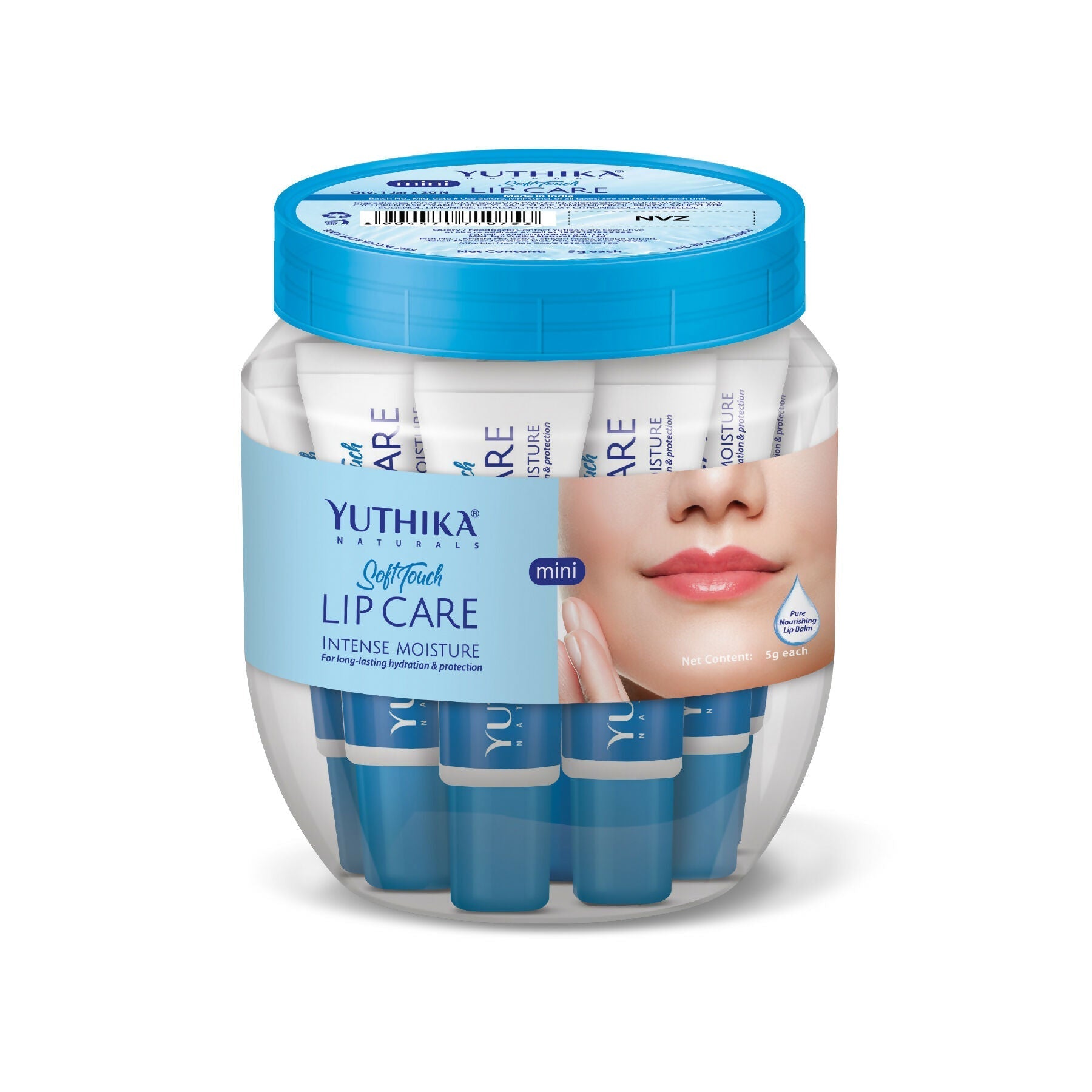 Yuthika Naturals Soft Touch Lip Balm, (Pack of 20) with Jar  Grab2Buy Yuthika Grab2Buy