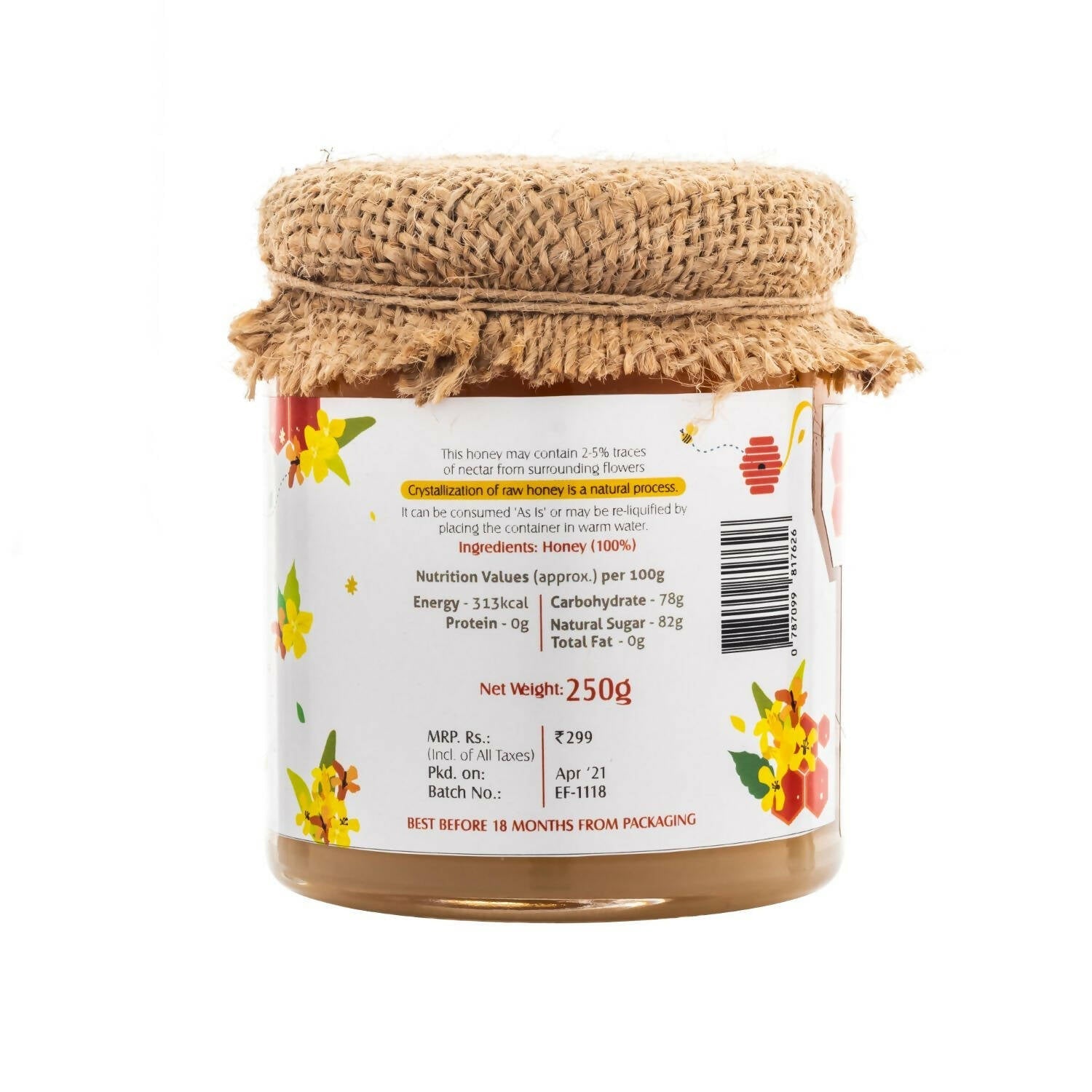 HoneyVeda Premium Raw Mustard Honey 