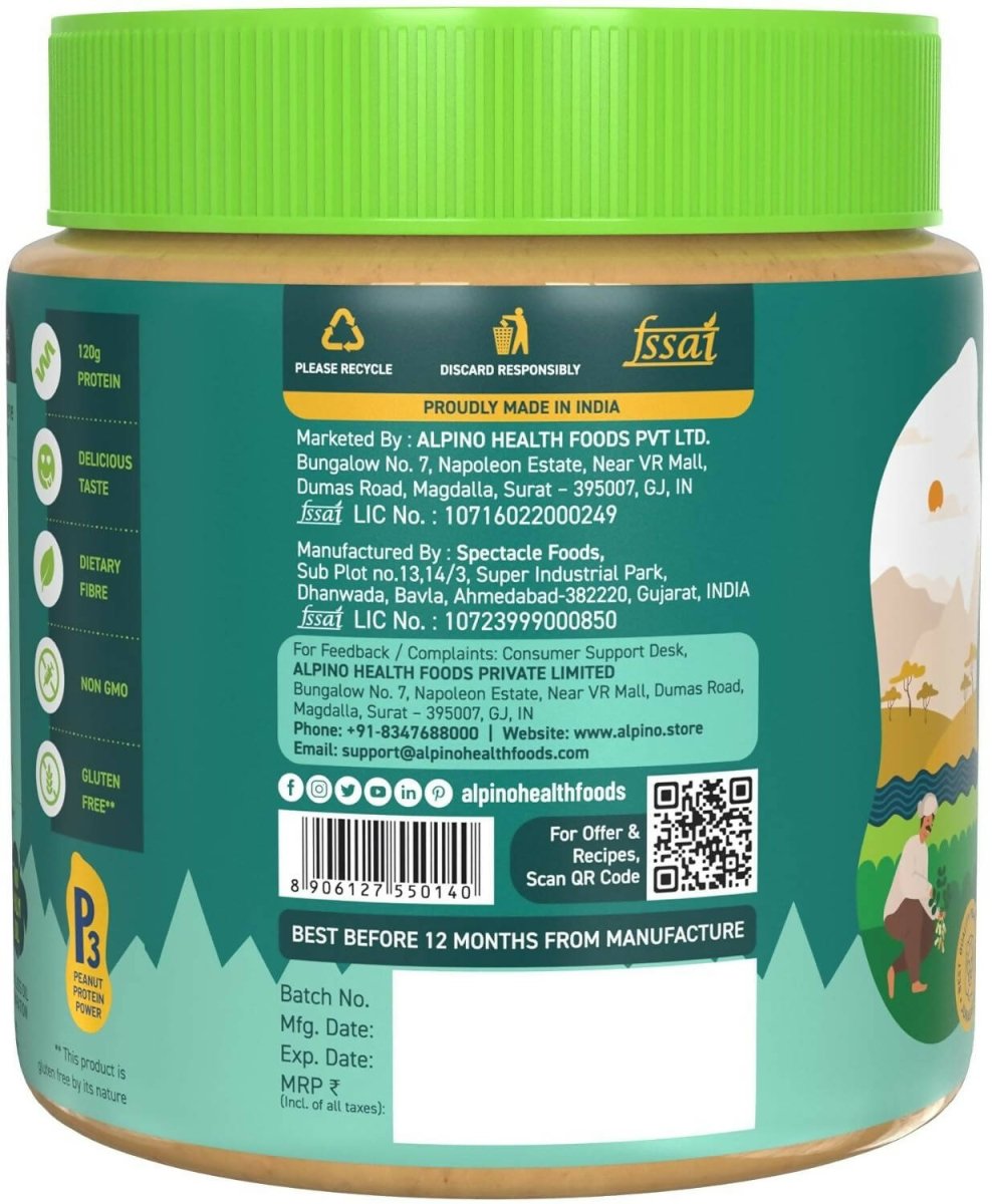 Alpino Organic Natural Peanut Butter Crunch - Grab2buy